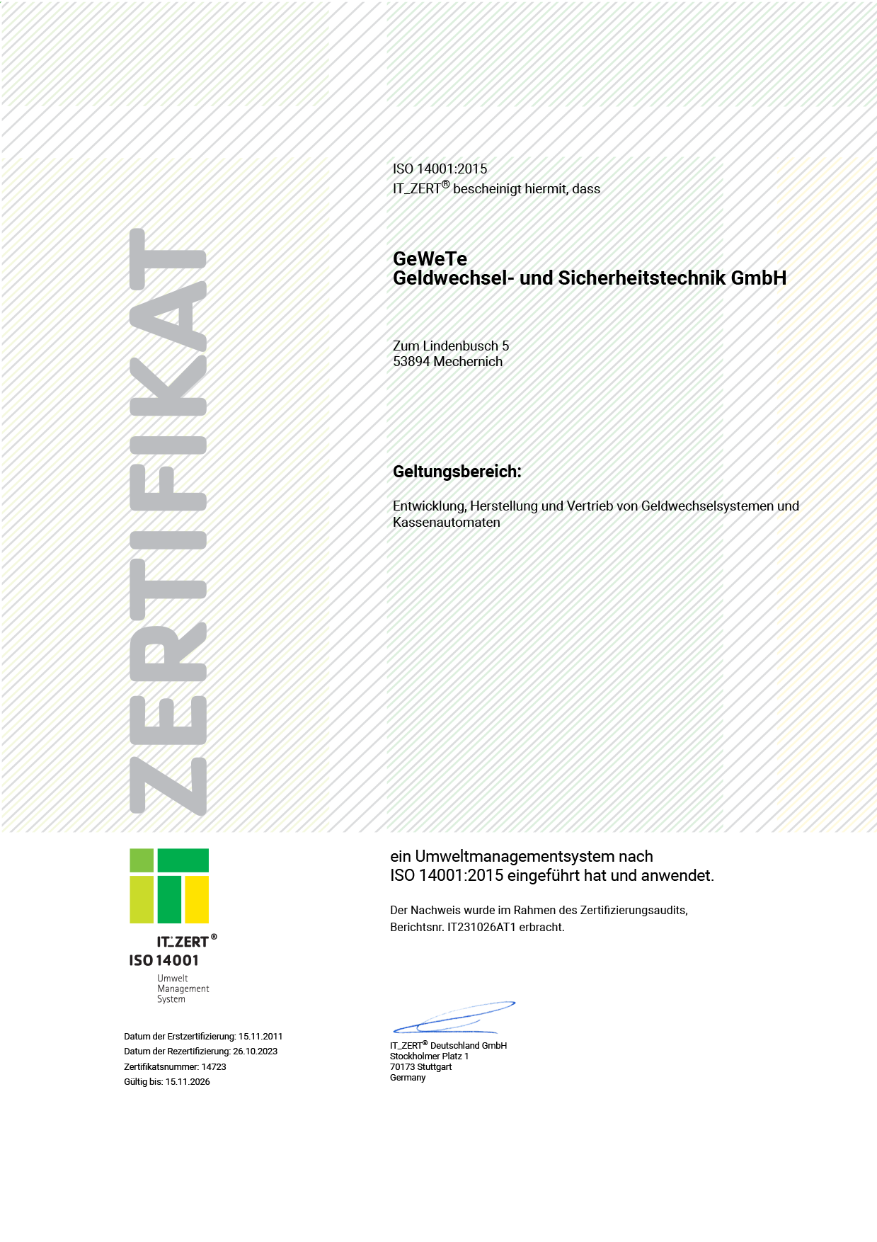 DIN ISO 140001:2015